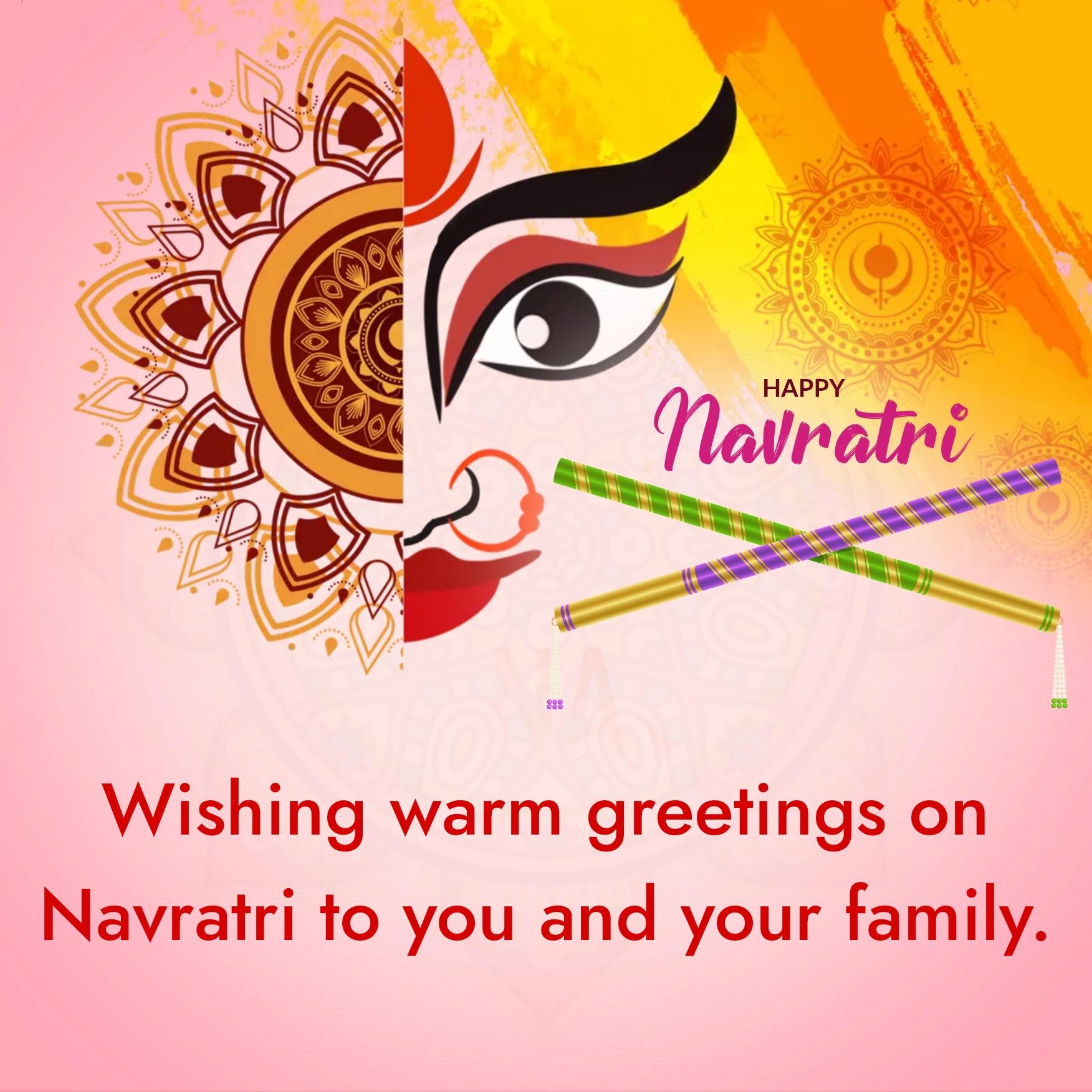 Wishing warm greetings on Navratri to you and your family