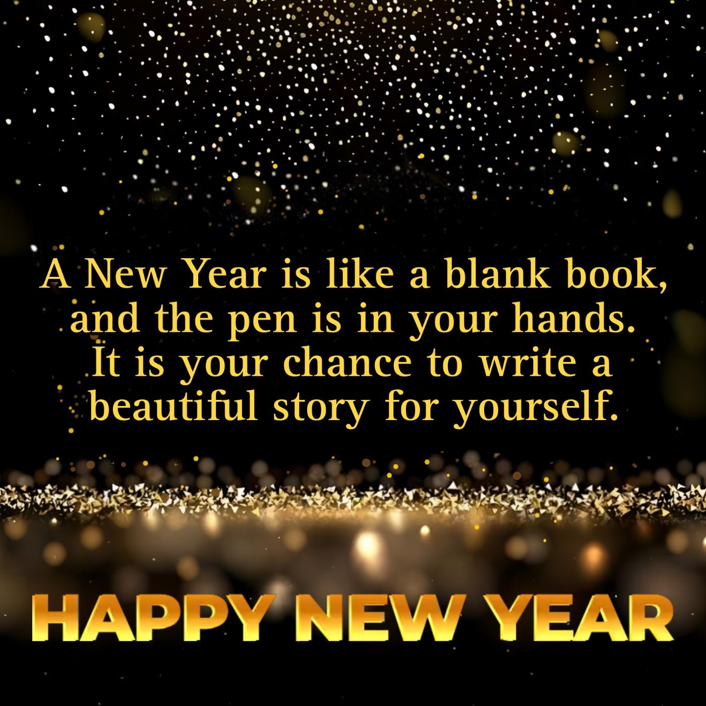 A New Year is like a blank book