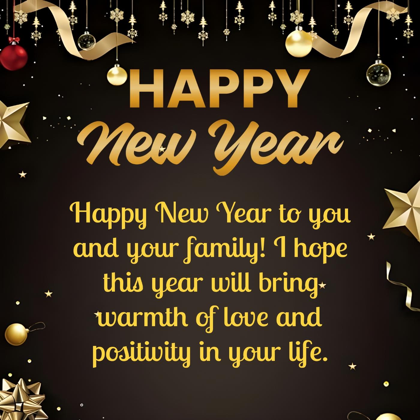 Happy New Year to you and your family