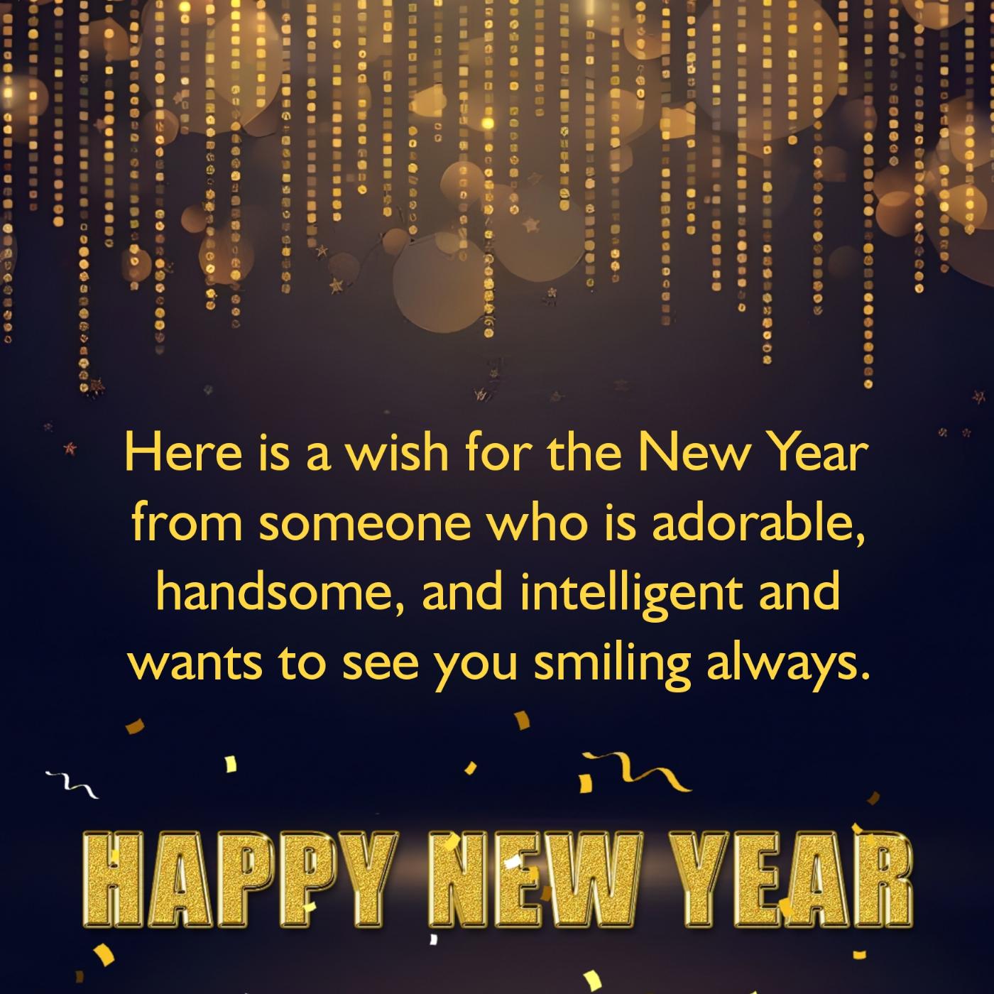 Here is a wish for the New Year from someone