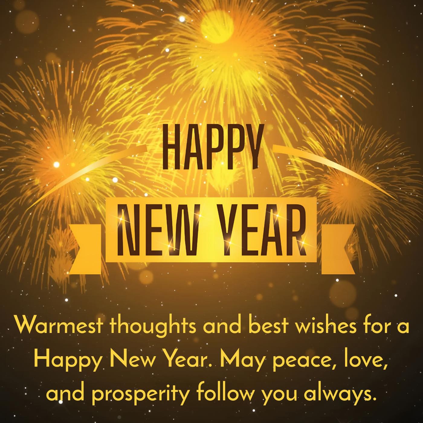Warmest thoughts and best wishes for a Happy New Year