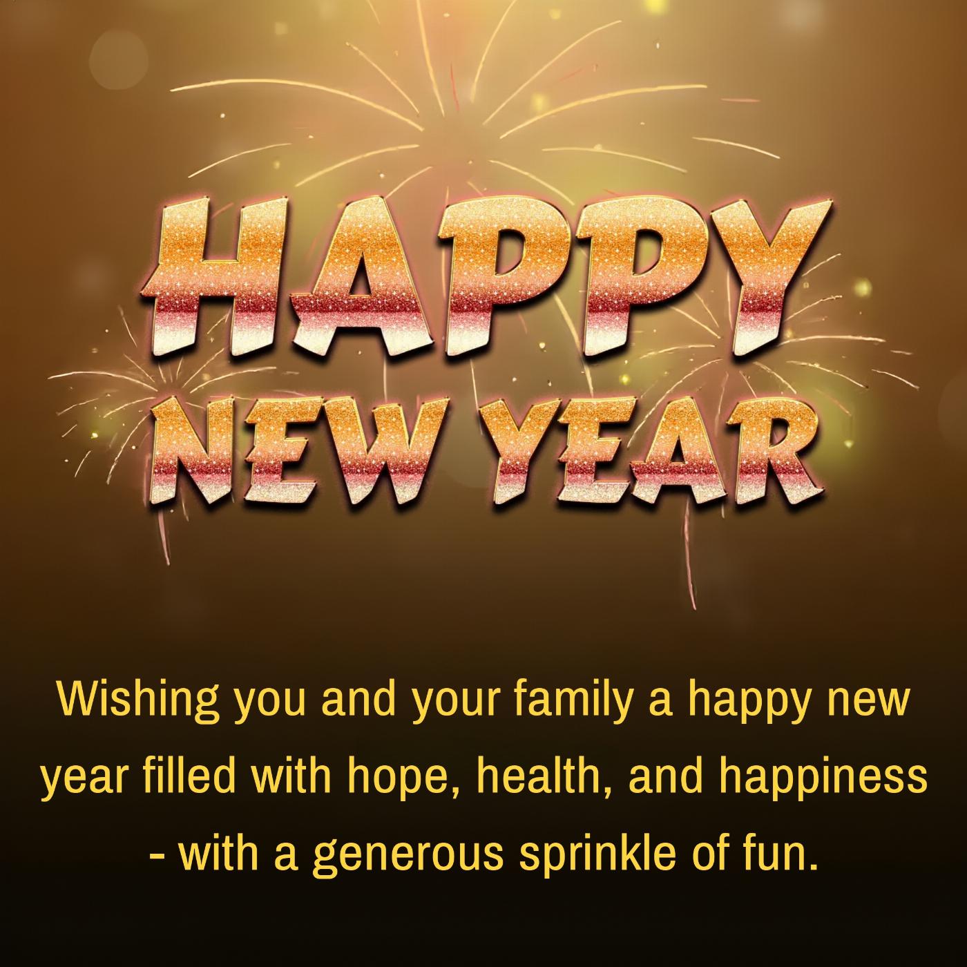 Wishing you and your family a happy new year