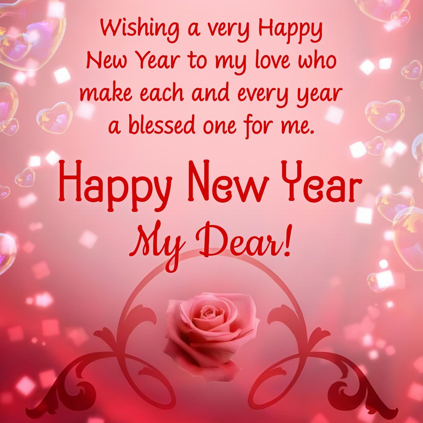 Wishing a very Happy New Year to my love