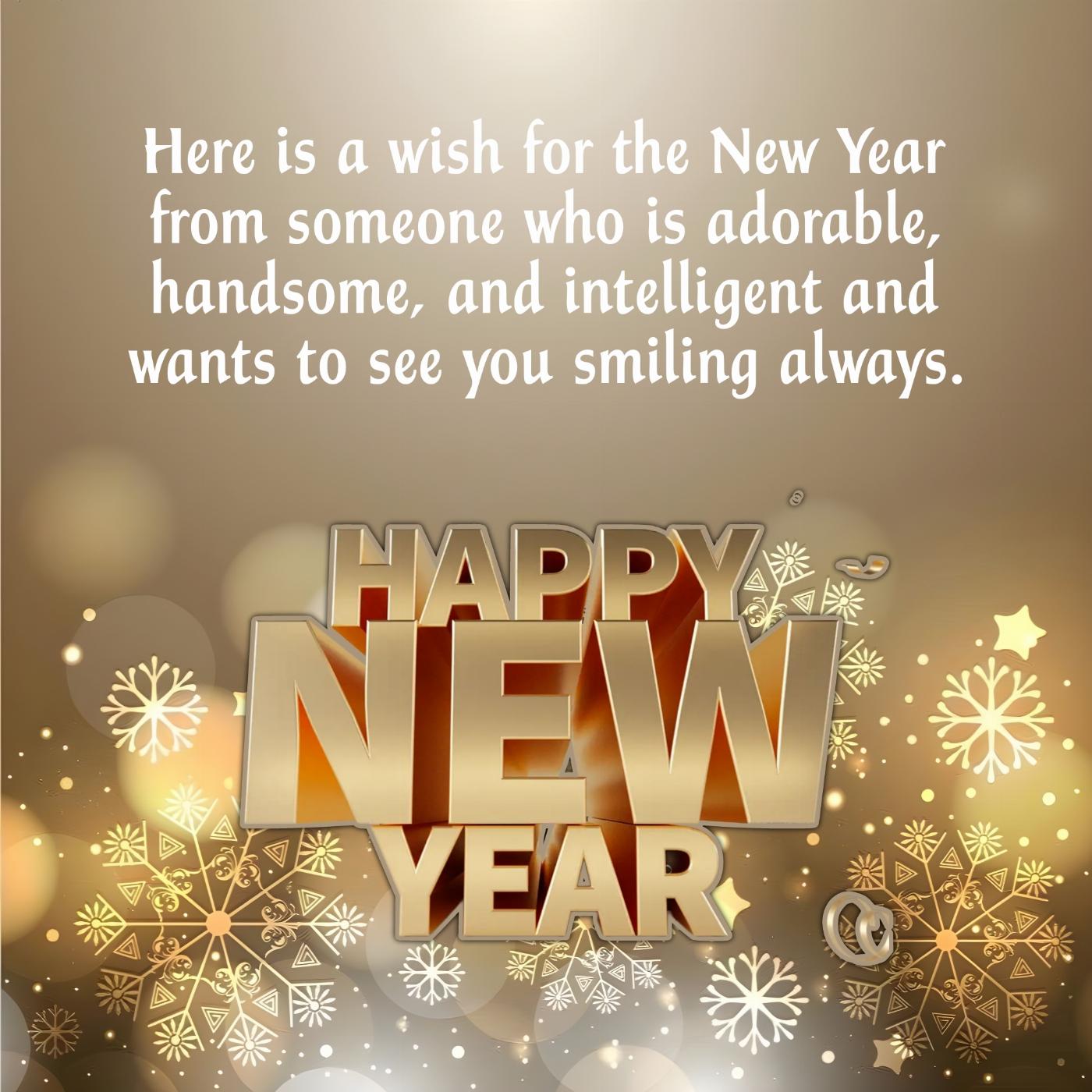 Here is a wish for the New Year from someone