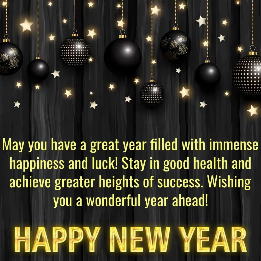 May you have a great year filled with immense happiness