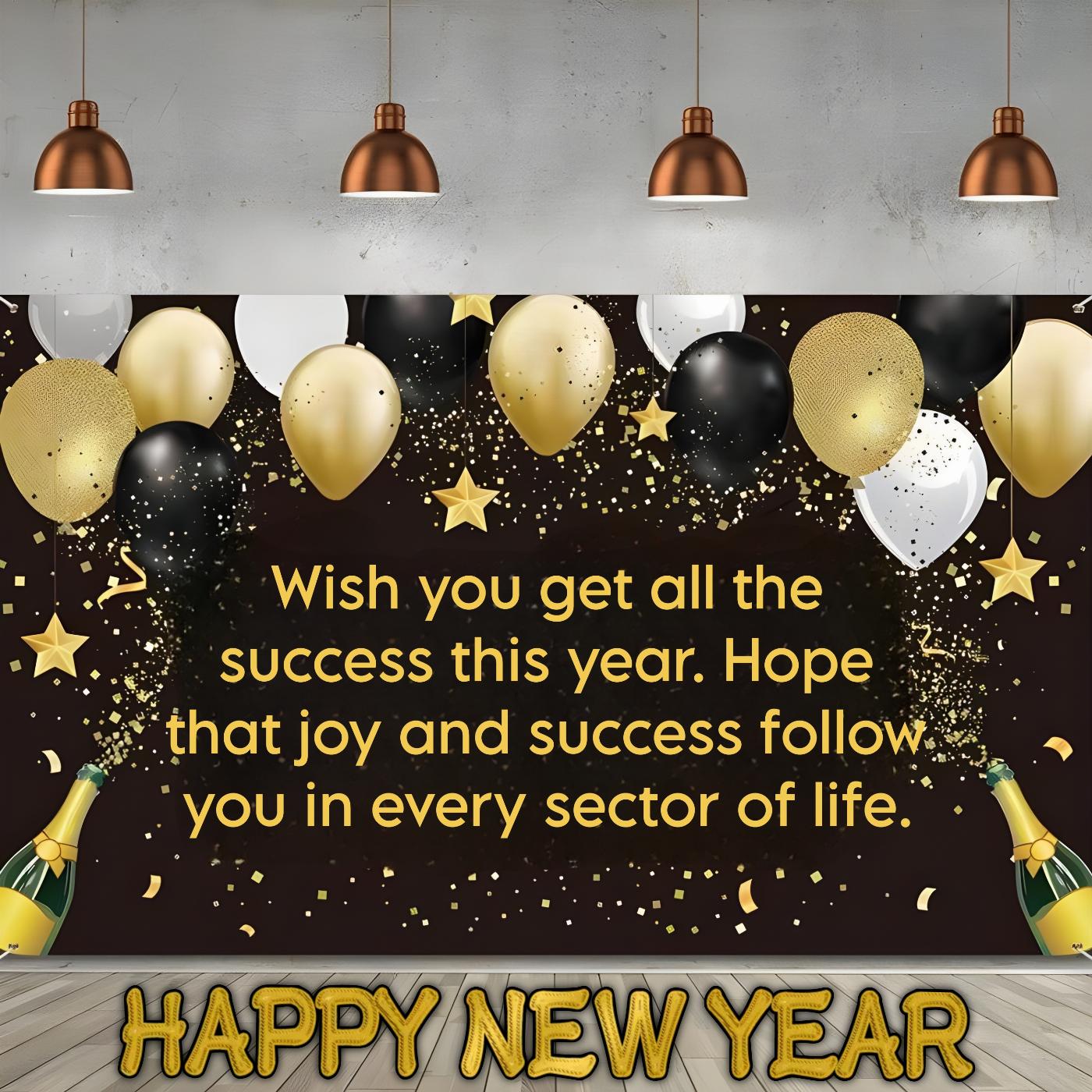 Wish you get all the success this year