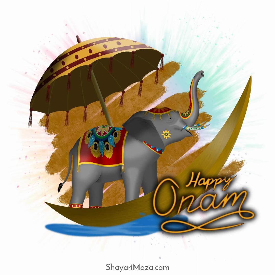 Happy Onam Elephant Images