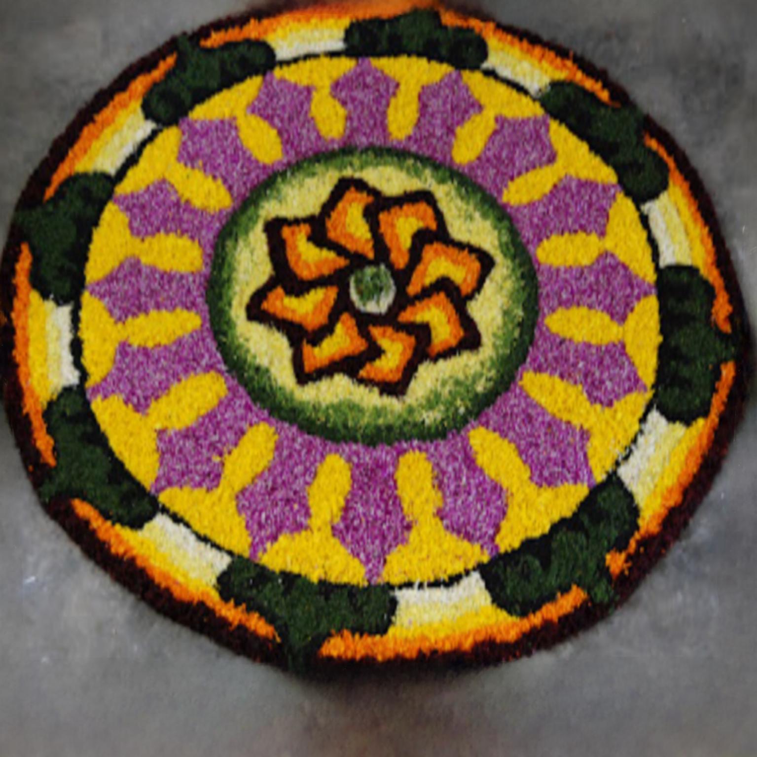 Onam Flower Carpet Images