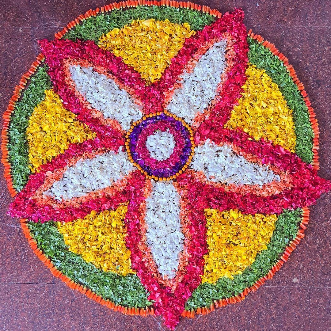 Simple Pookalam Designs For Home Images