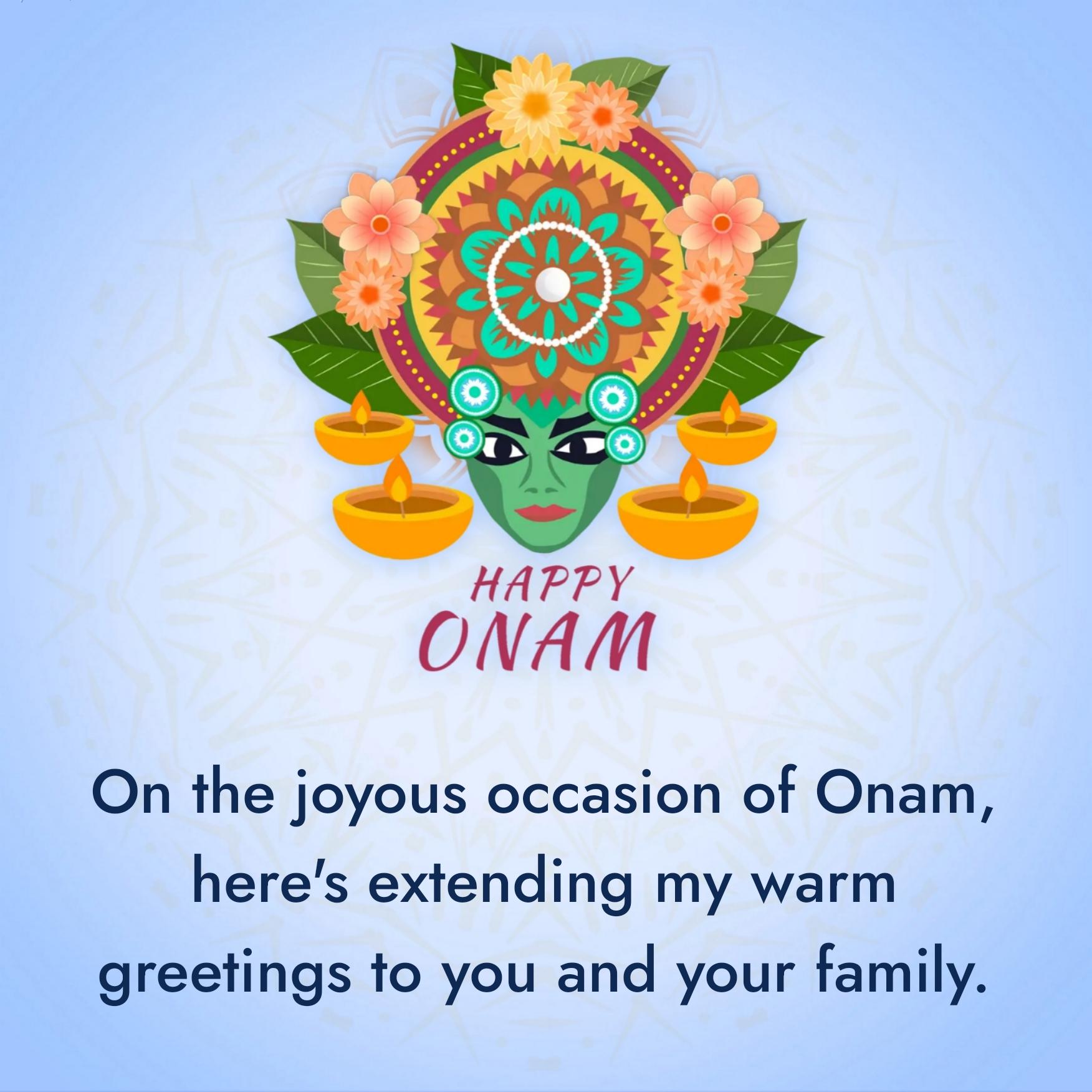 On the joyous occasion of Onam here's extending my warm greetings