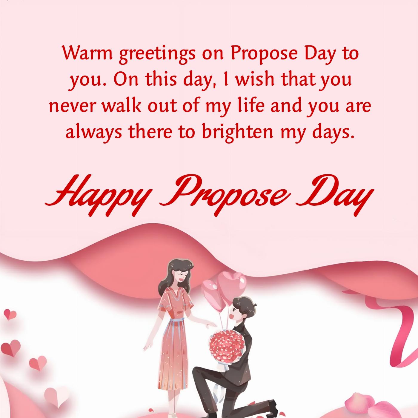 Warm greetings on Propose Day to you