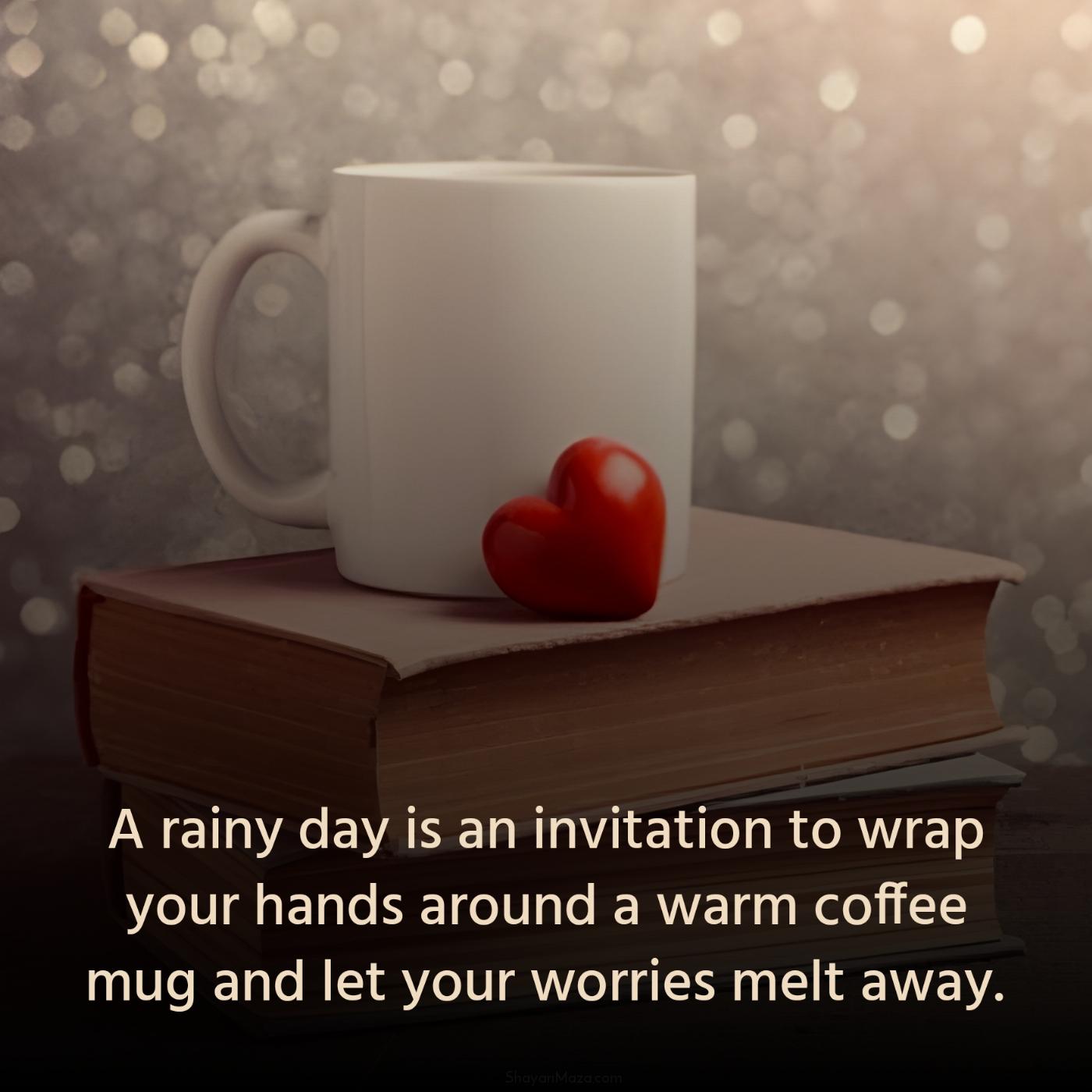 A rainy day is an invitation to wrap your hands around a warm coffee mug