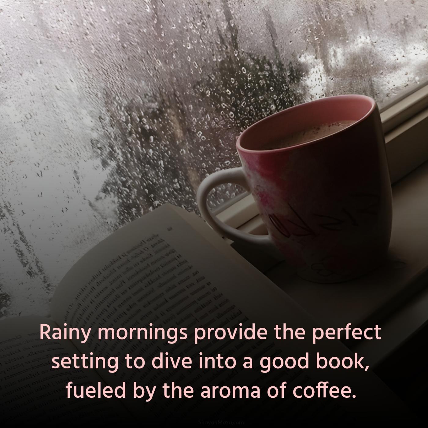 Rainy mornings provide the perfect setting to dive into a good book