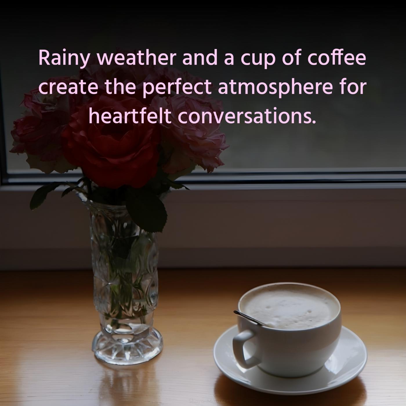 Rainy weather and a cup of coffee create the perfect atmosphere