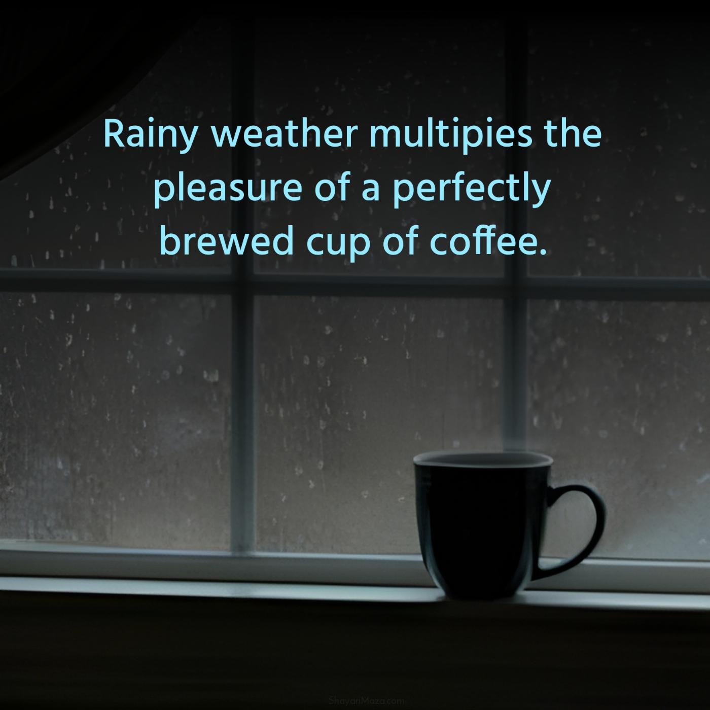 Rainy weather multipies the pleasure of a perfectly brewed cup of coffee