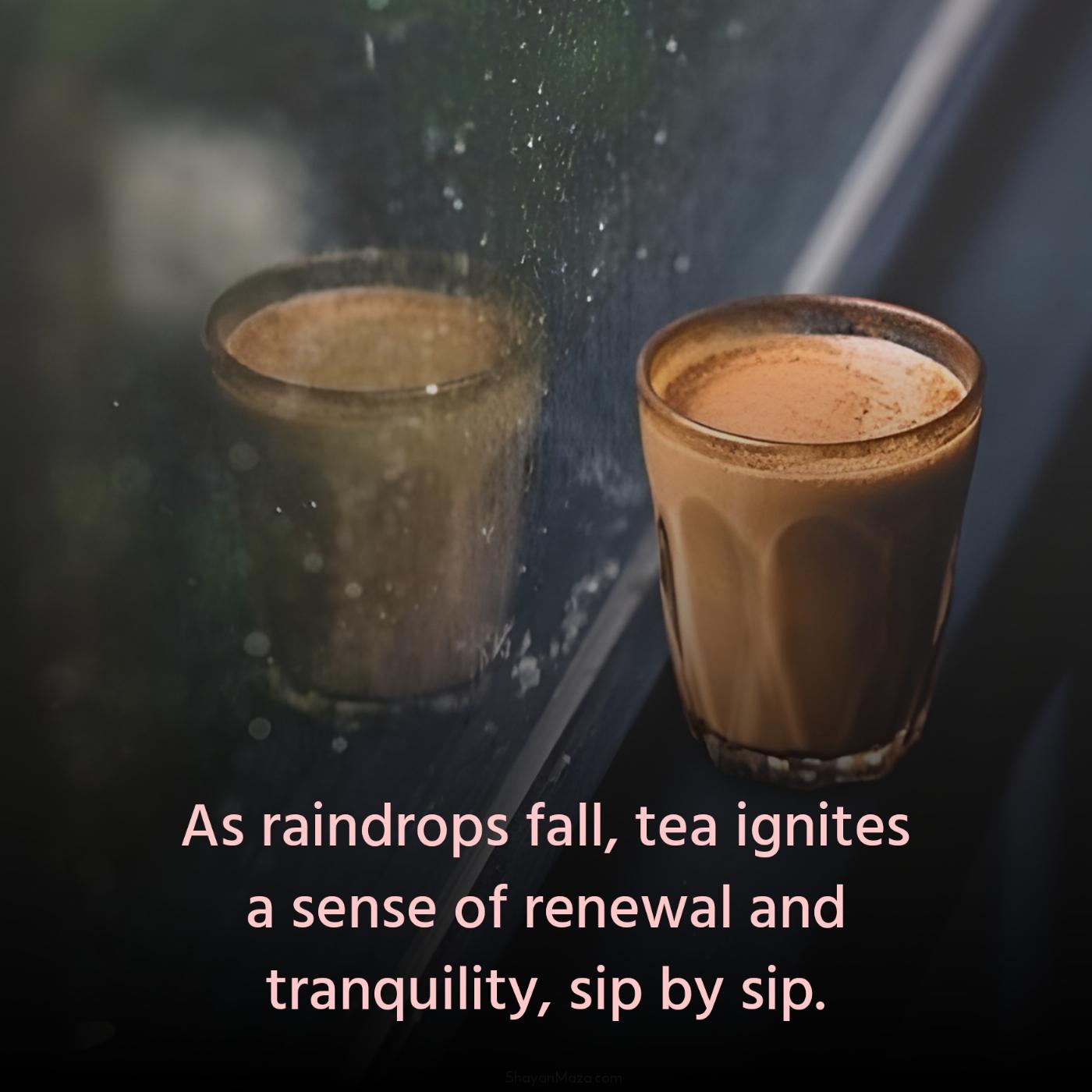 As raindrops fall tea ignites a sense of renewal and tranquility