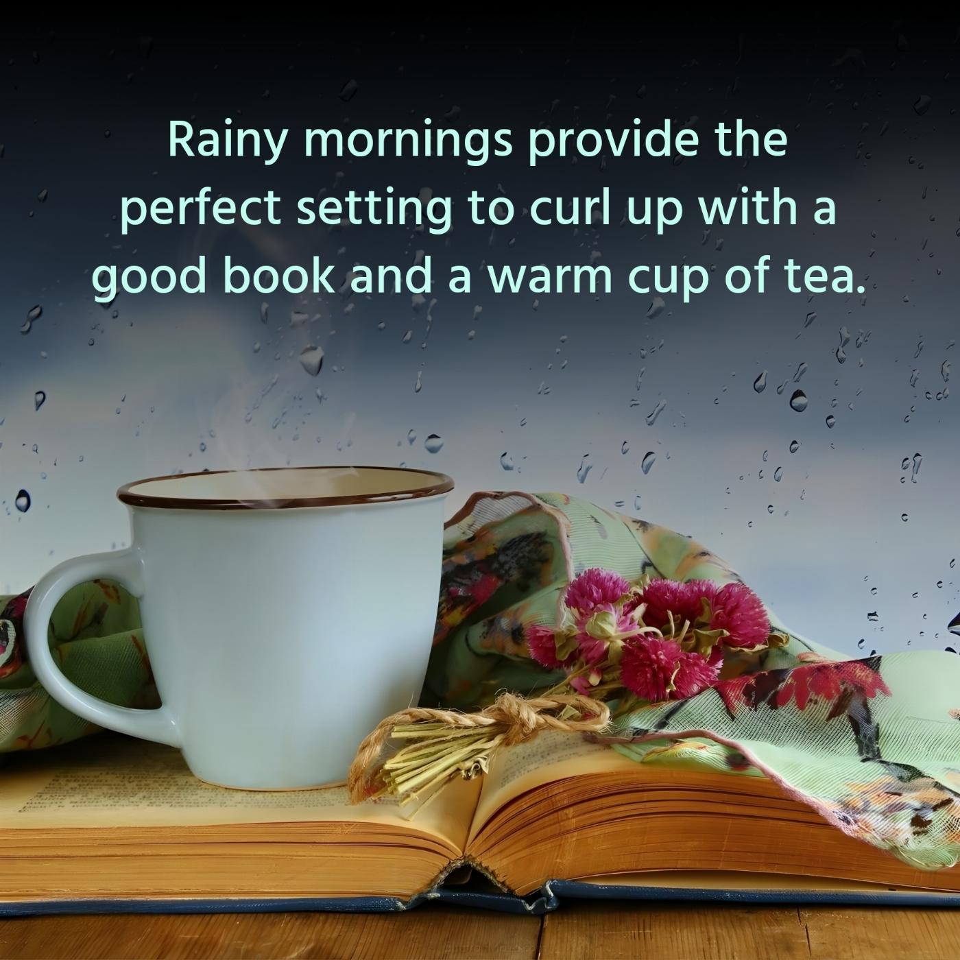 Rainy mornings provide the perfect setting to curl up with a good book