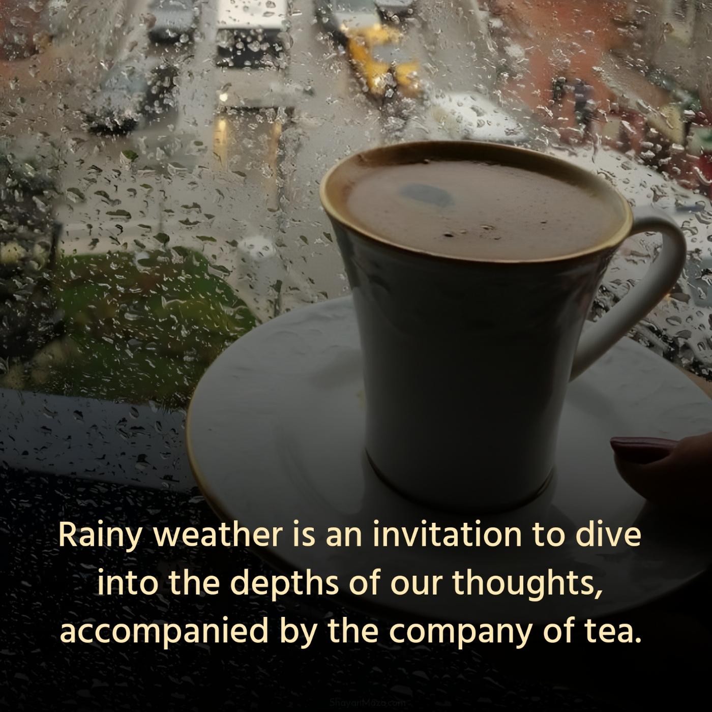 Rainy weather is an invitation to dive into the depths of our thoughts