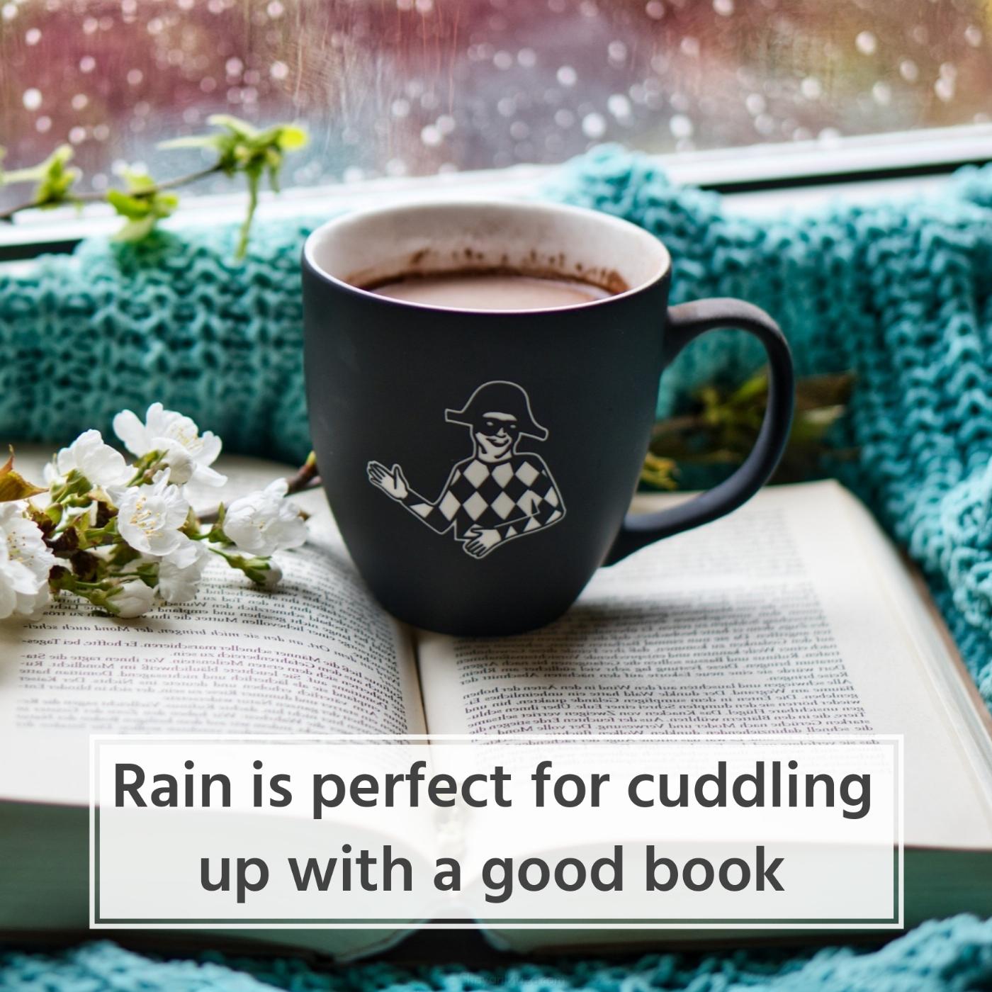 Rain is perfect for cuddling up with a good book