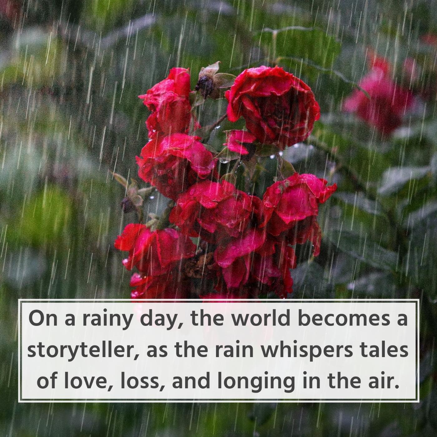 On a rainy day the world becomes a storyteller