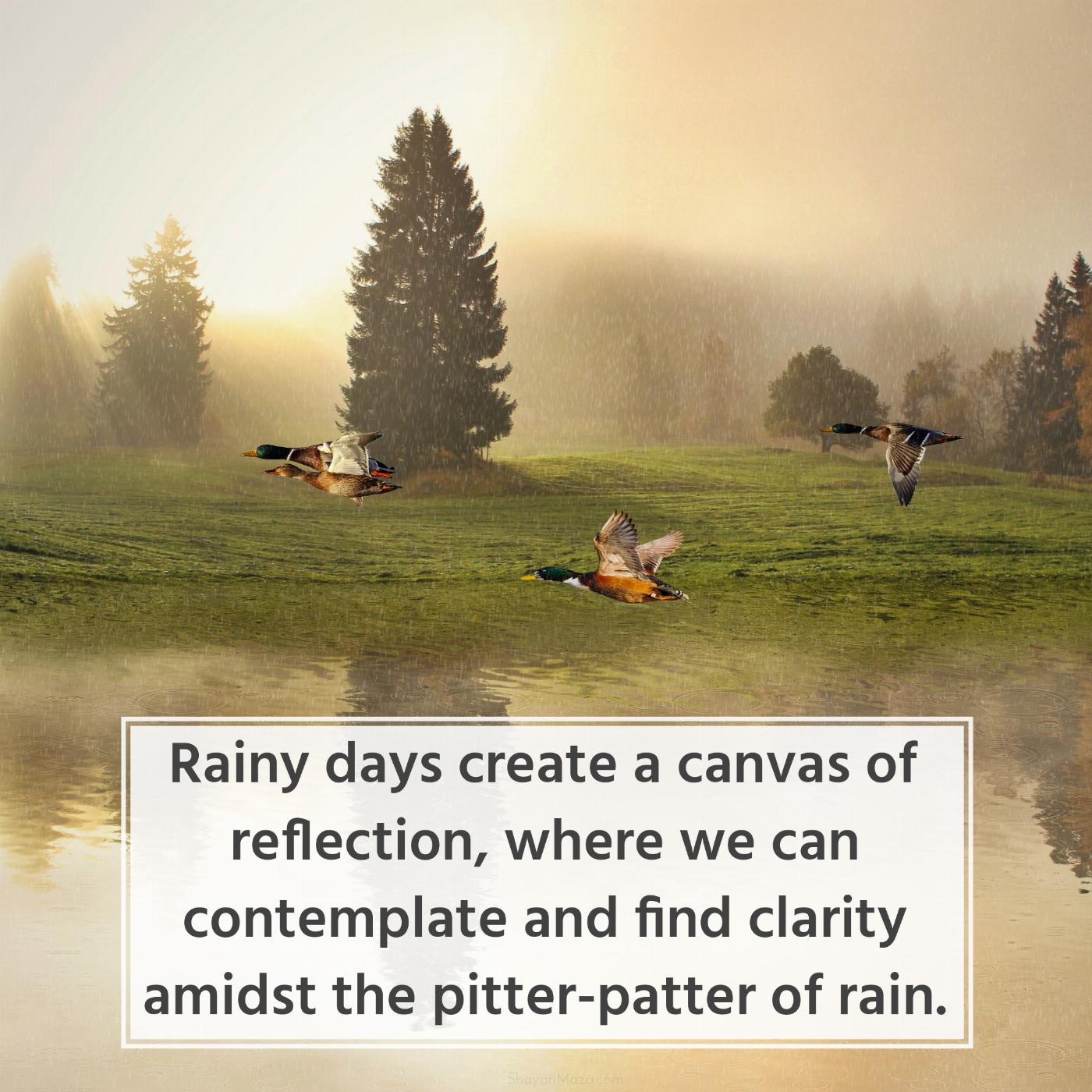 Rainy days create a canvas of reflection where we can contemplate