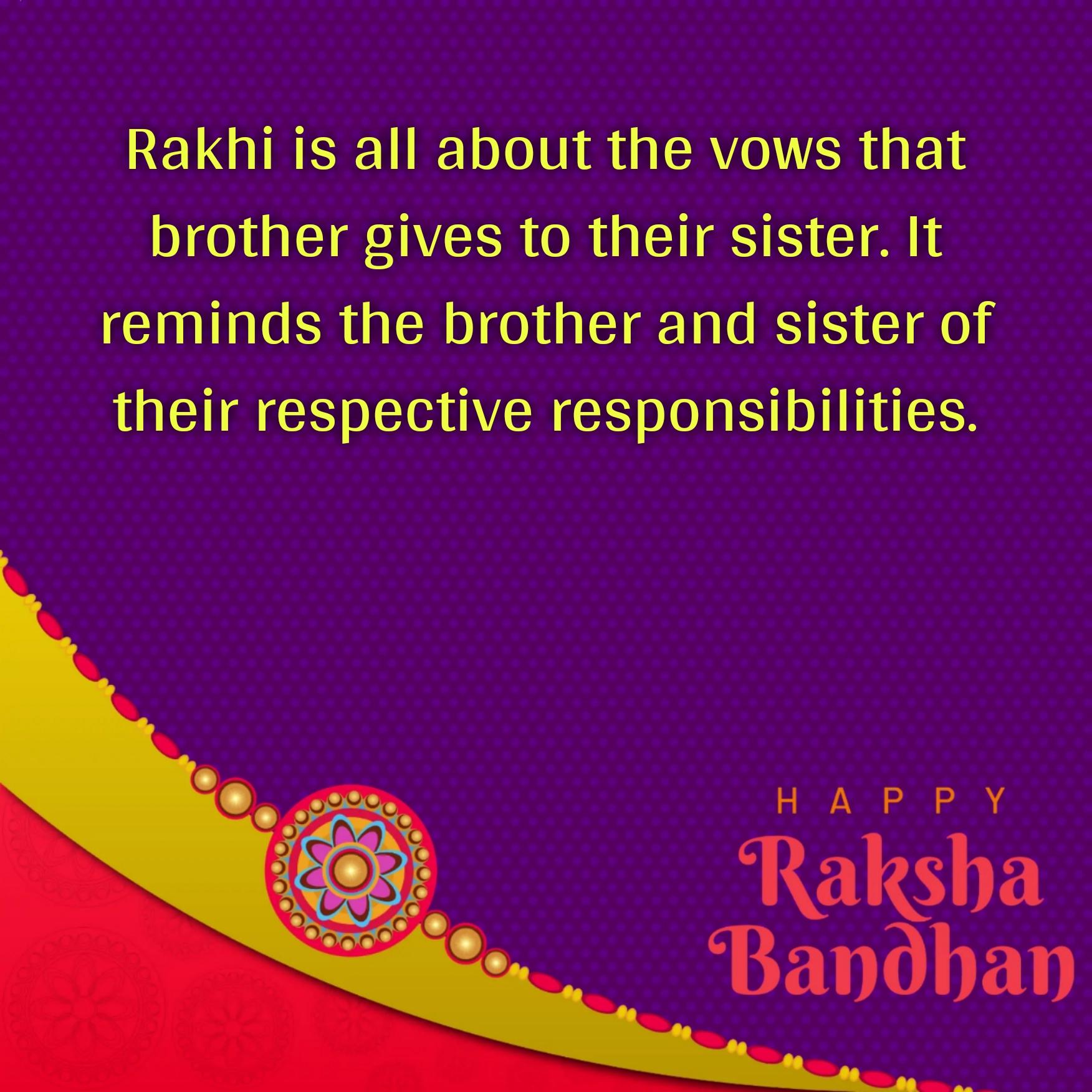 Rakhi is all about the vows that brother gives to their sister