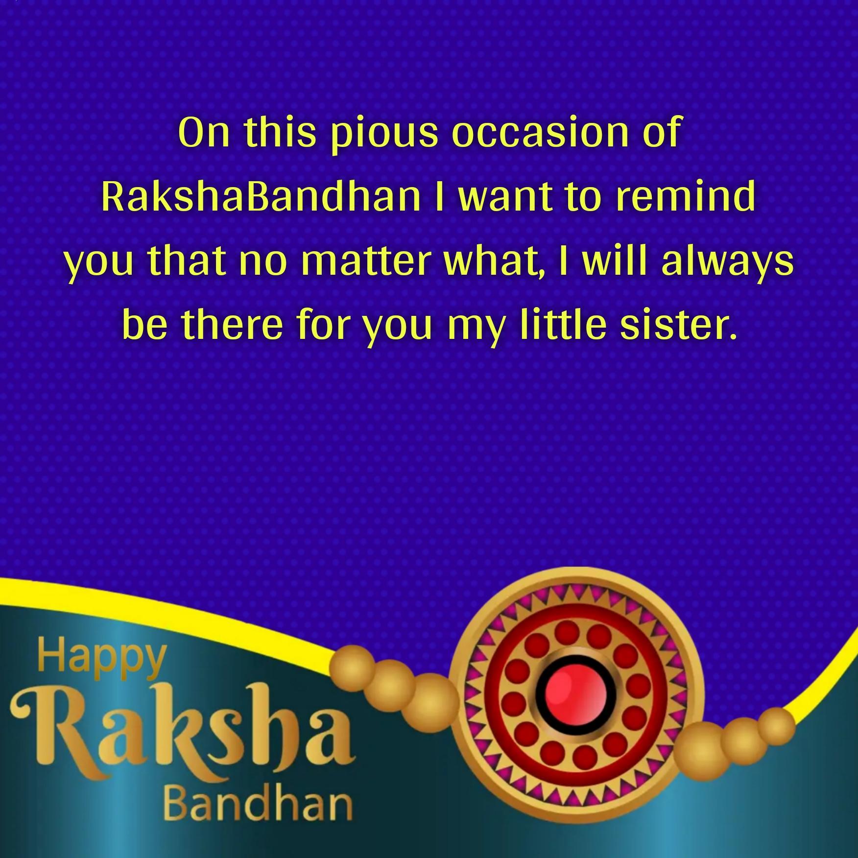 On this pious occasion of Rakshabandhan I want to remind