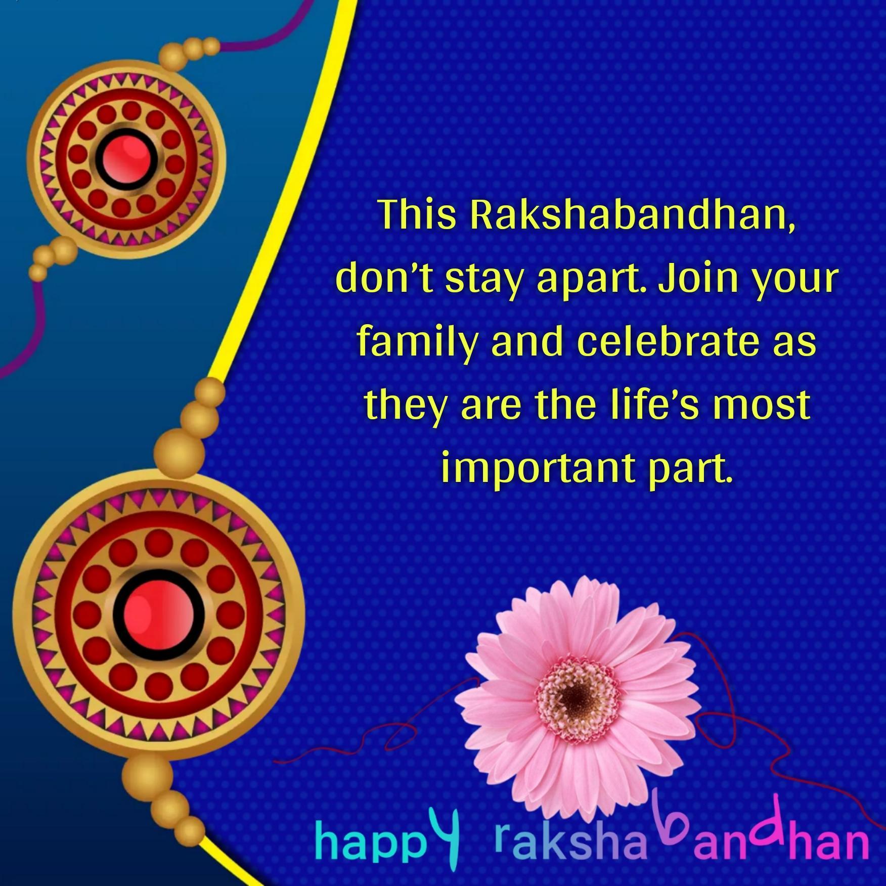 This Rakshabandhan dont stay apart Join your family