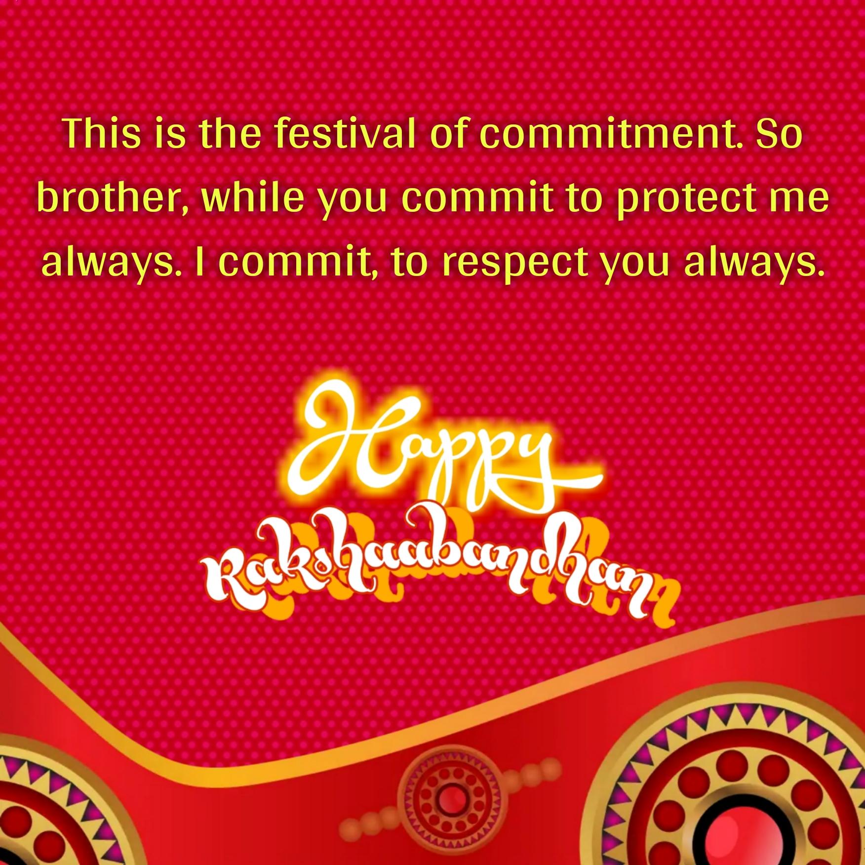 This is the festival of commitment So brother while you commit