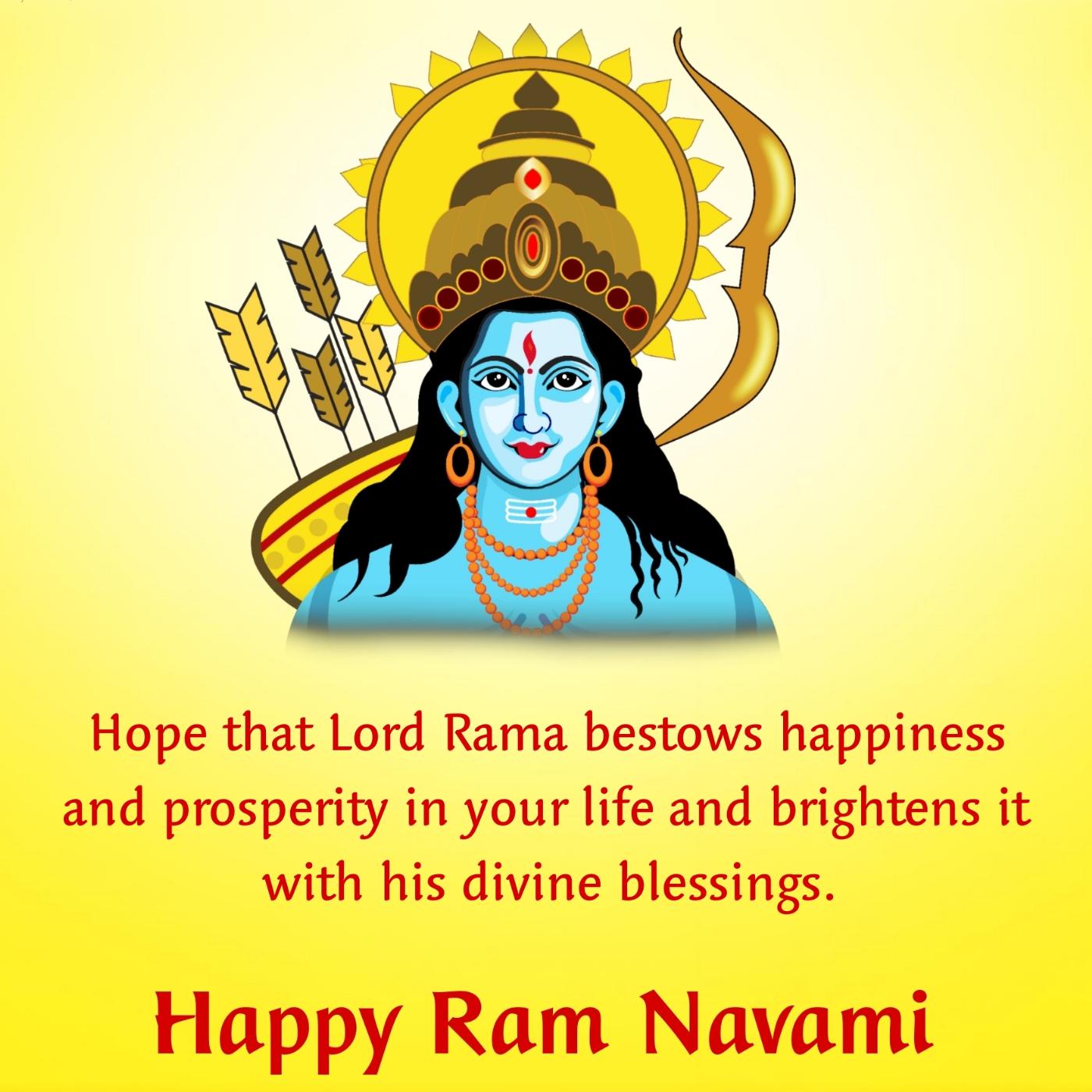 Hope that Lord Rama bestows happiness and prosperity