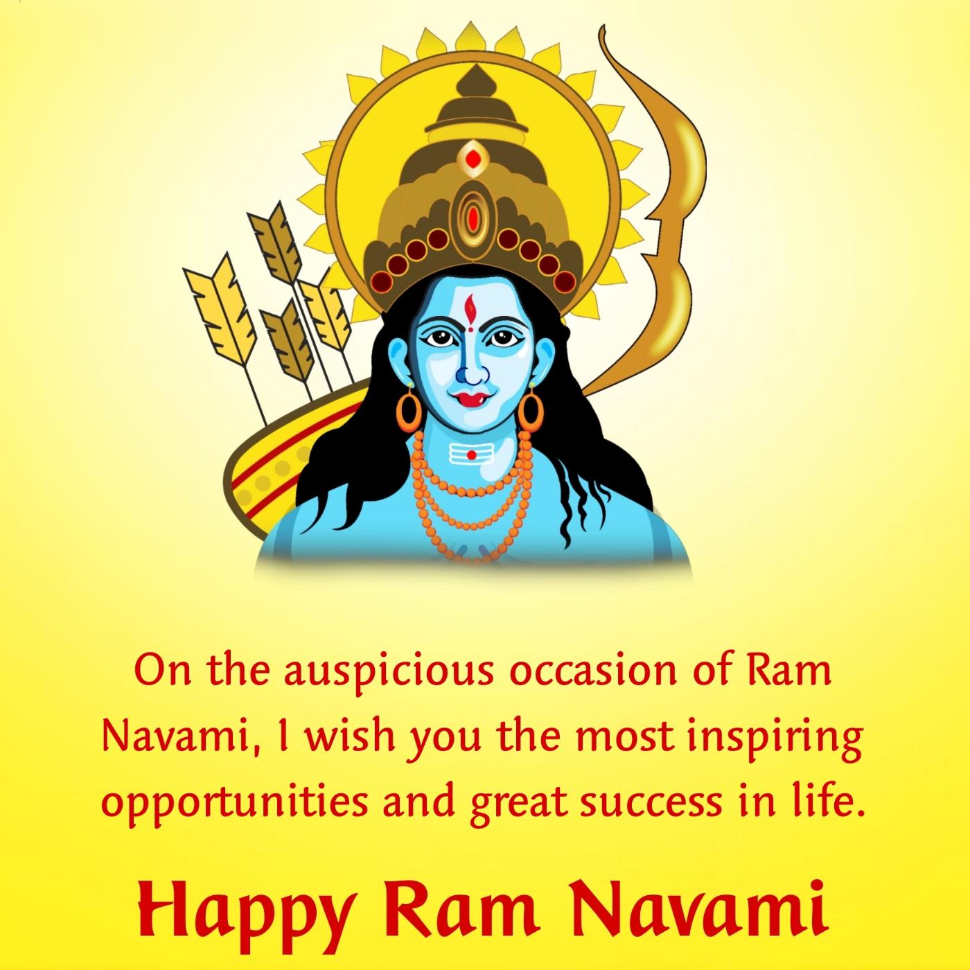 On the auspicious occasion of Ram Navami I wish you
