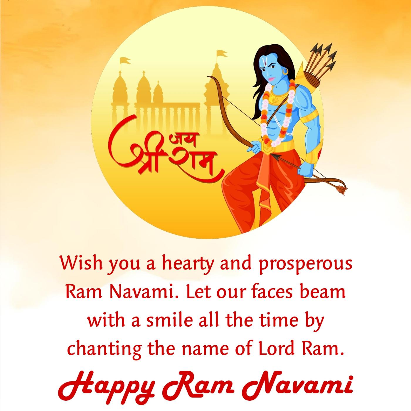 Wish you a hearty and prosperous Ram Navami