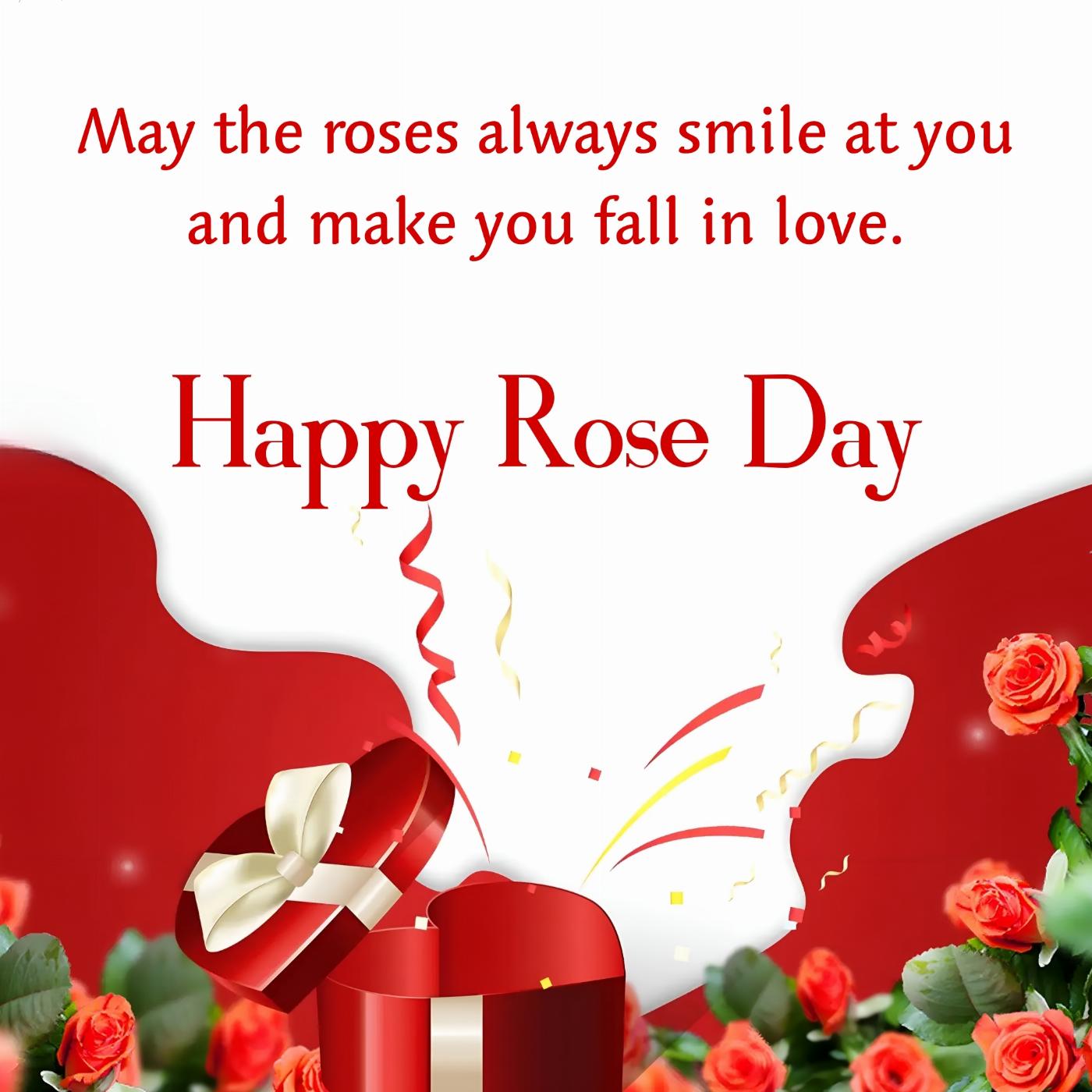 May the roses always smile at you and make you fall in love - ShayariMaza