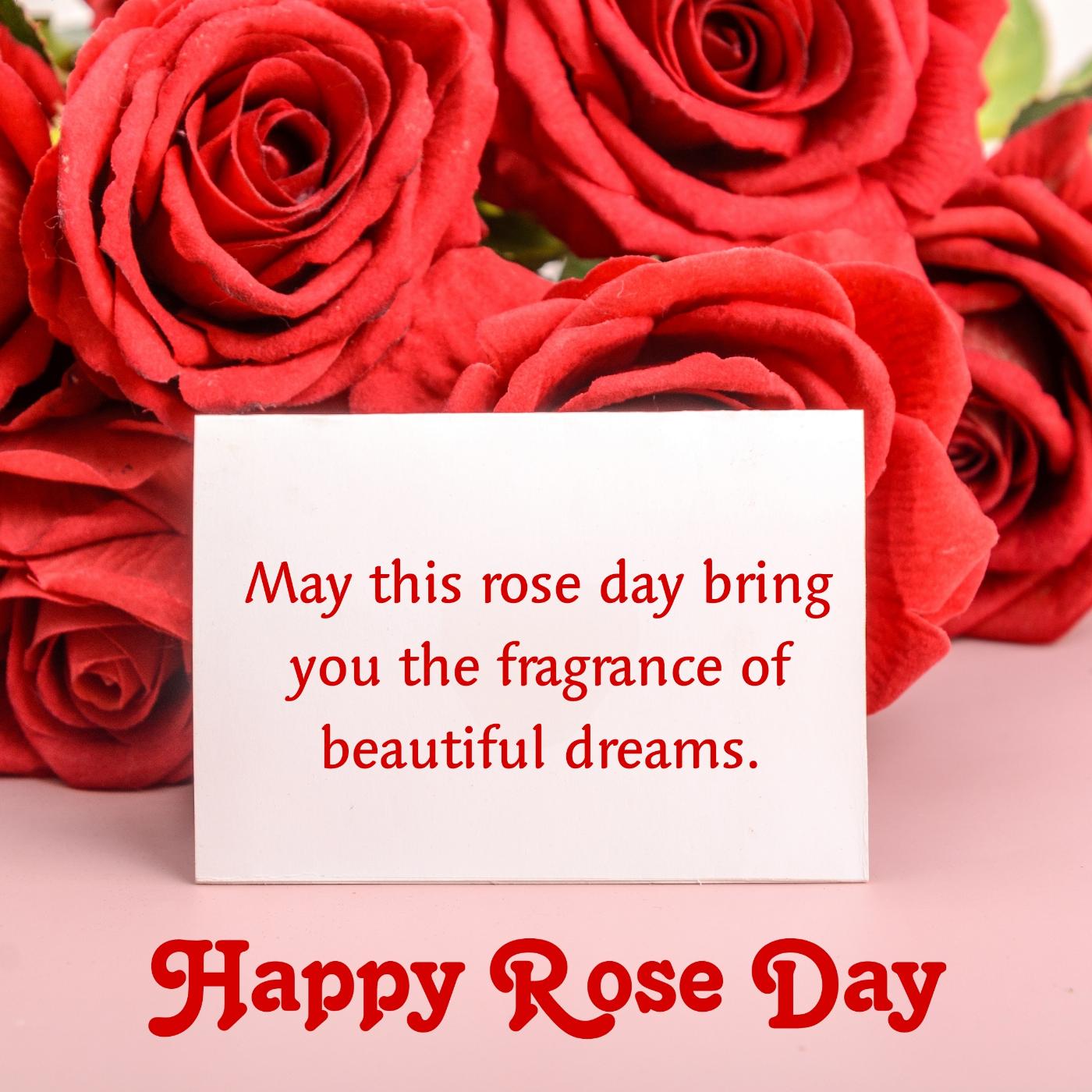May this rose day bring you the fragrance of beautiful dreams