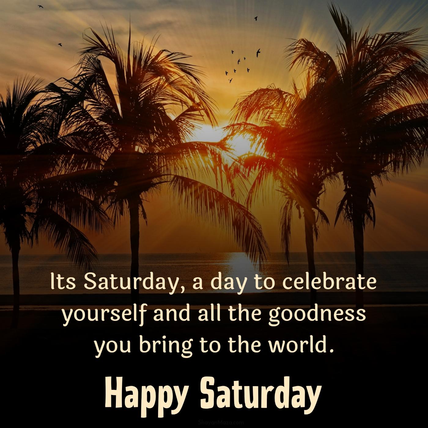 Its Saturday a day to celebrate yourself and all the goodness