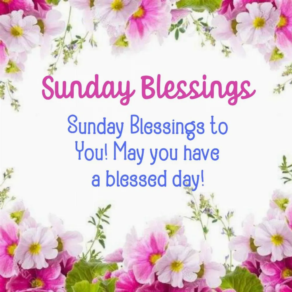 Sunday Blessings to You May you have a blessed day