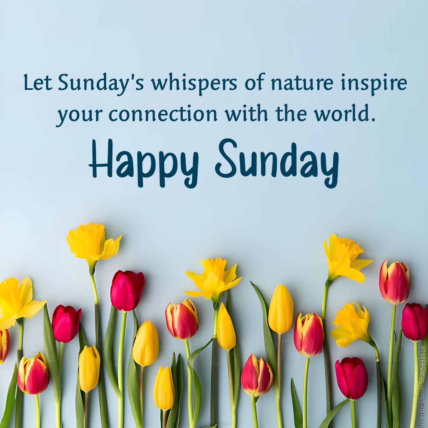 Let Sundays whispers of nature inspire your connection