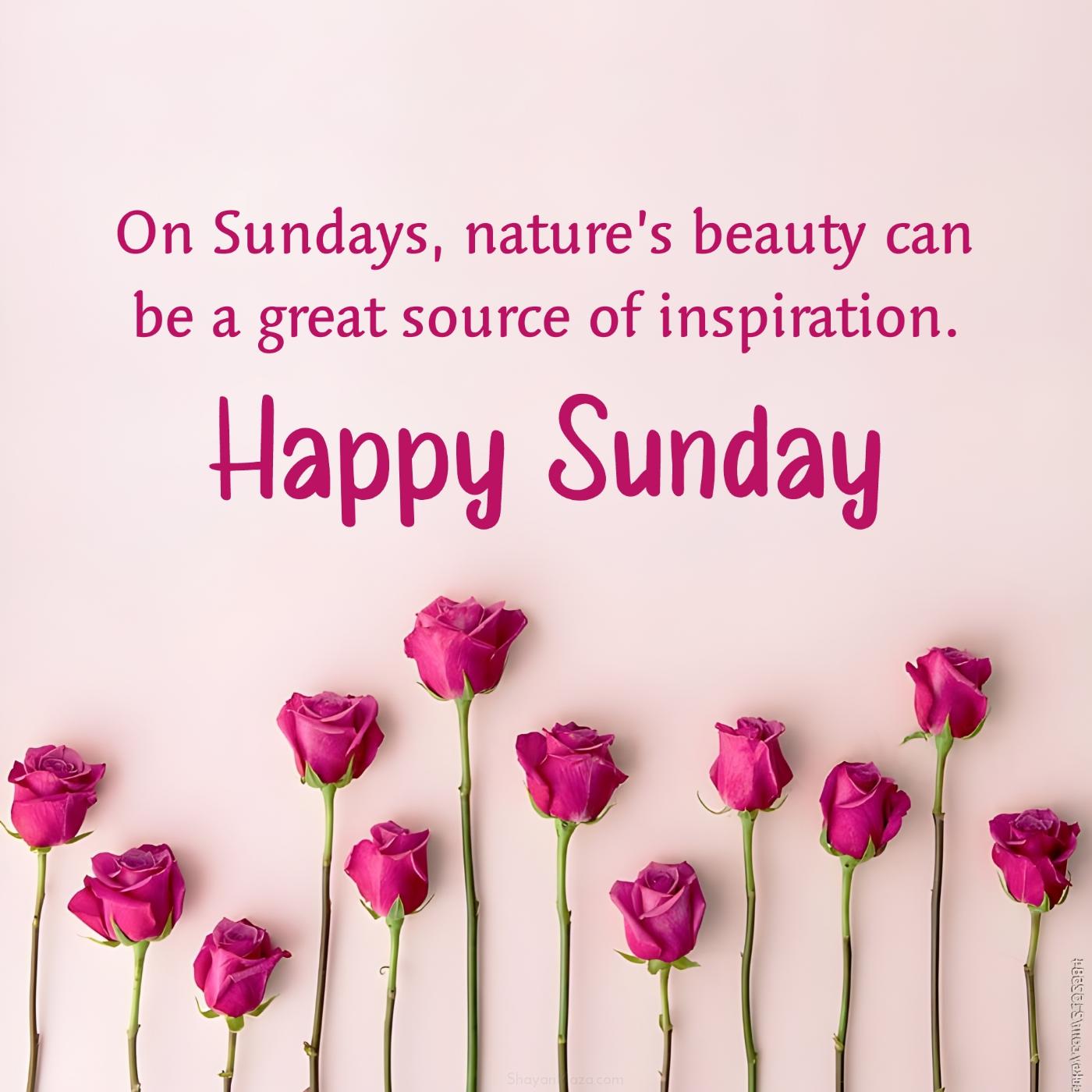 On Sundays natures beauty can be a great source of inspiration
