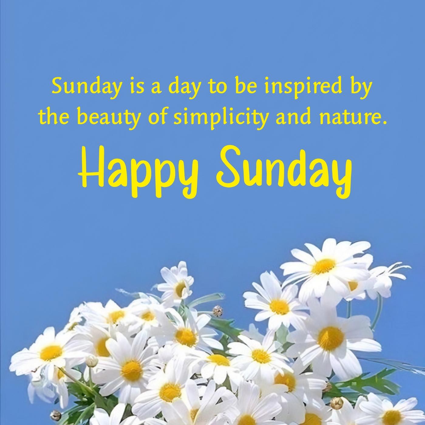 Sunday is a day to be inspired by the beauty of simplicity