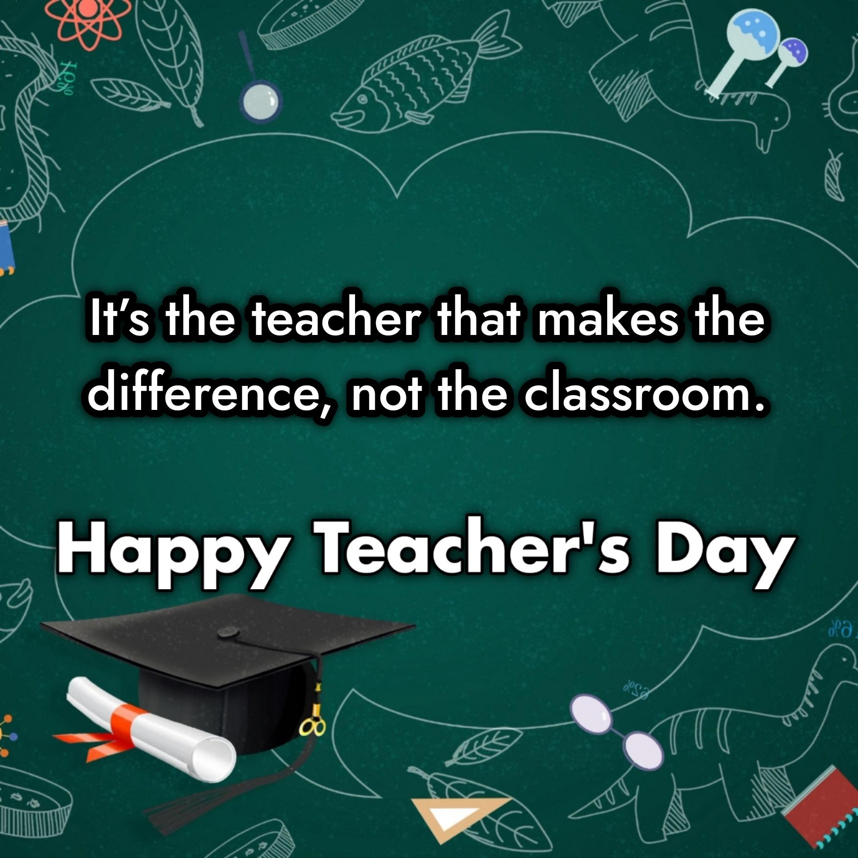 It’s the teacher that makes the difference
