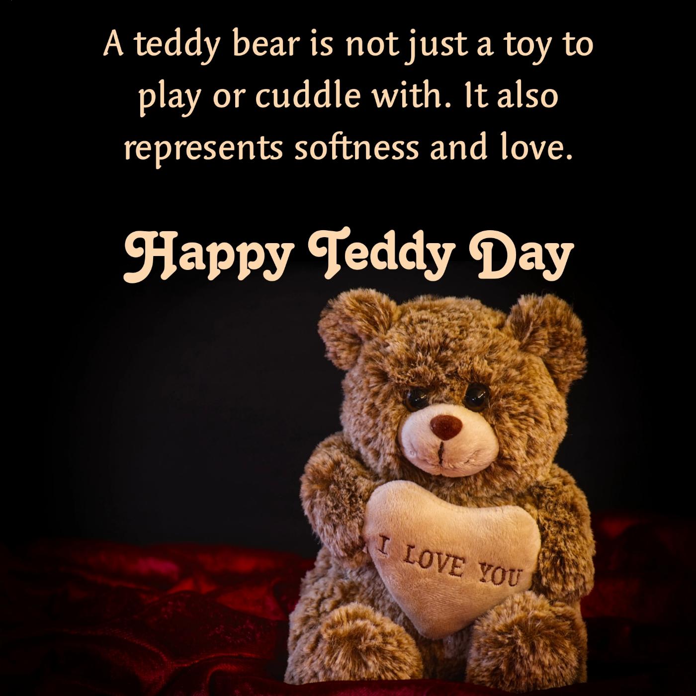 A teddy bear is not just a toy to play or cuddle with
