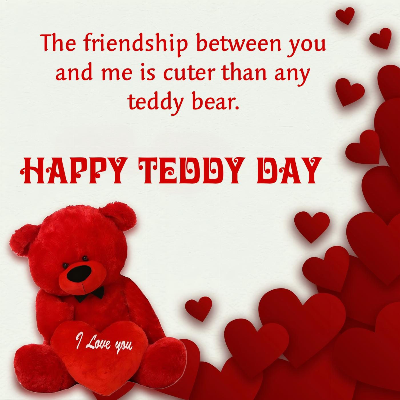 The friendship between you and me is cuter than any teddy bear