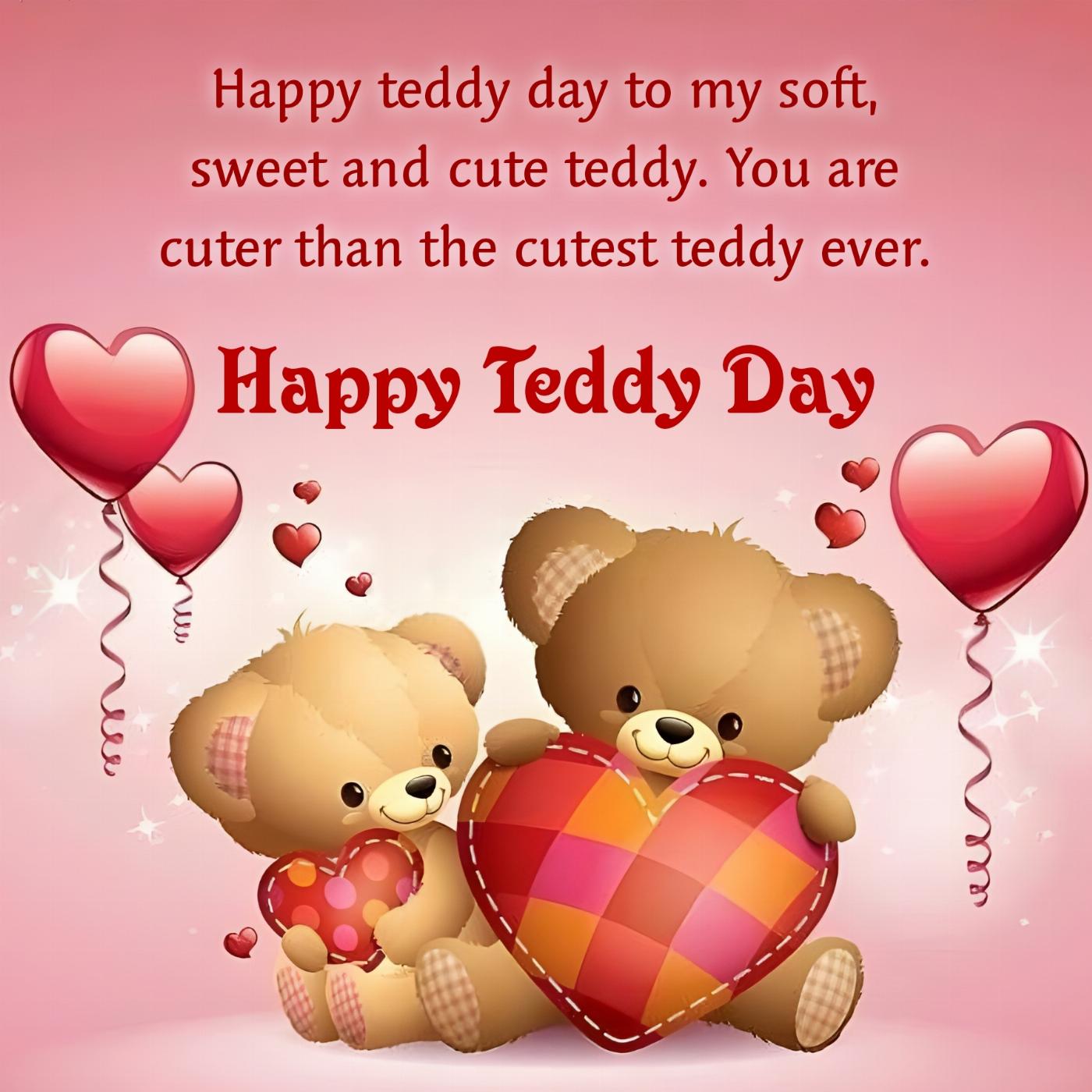 Happy teddy day to my soft sweet and cute teddy