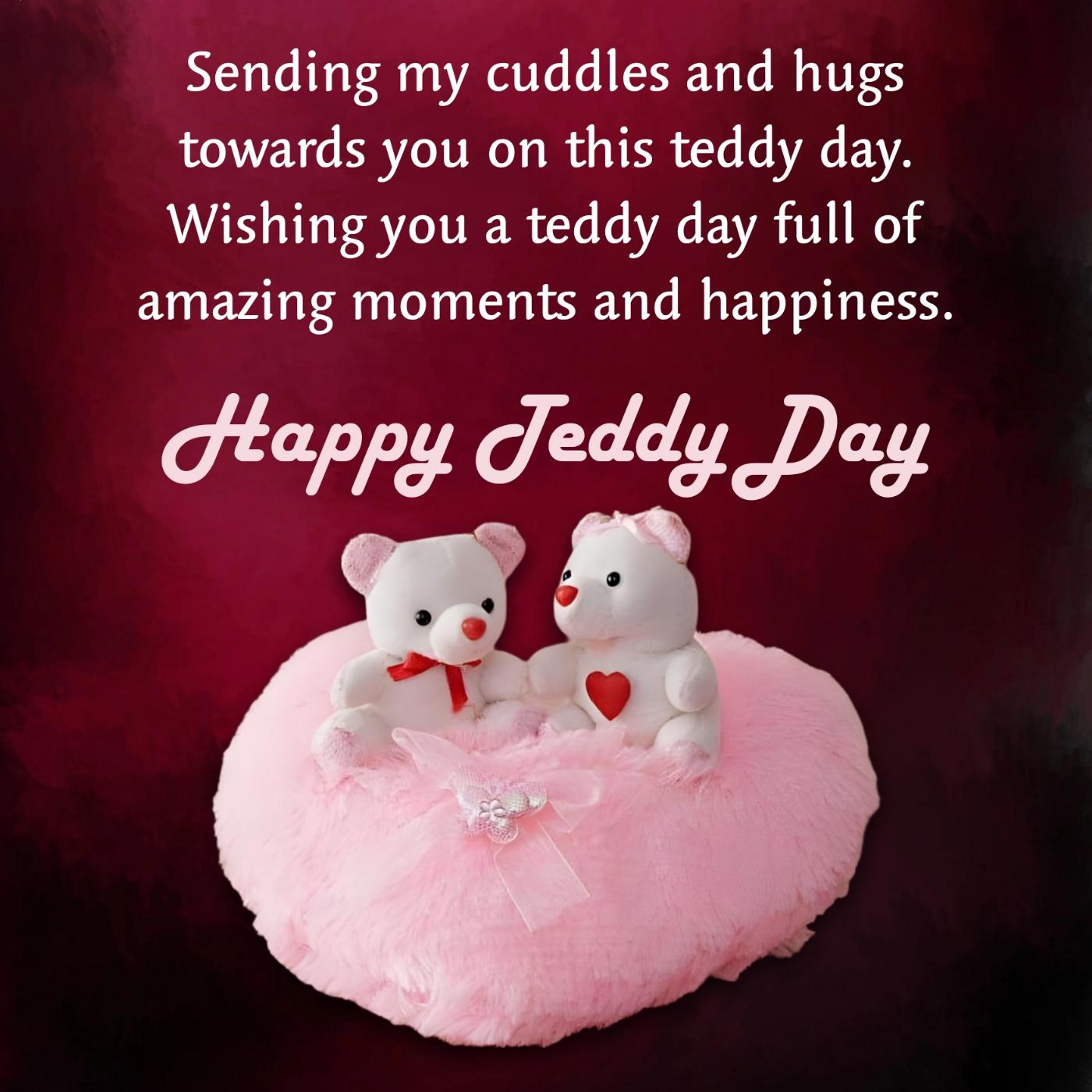 Sending my cuddles and hugs towards you on this teddy day