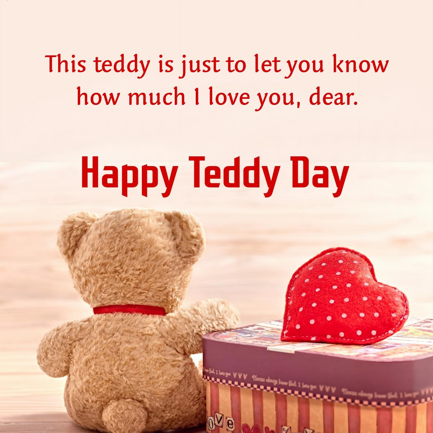 This teddy is just to let you know how much I love you
