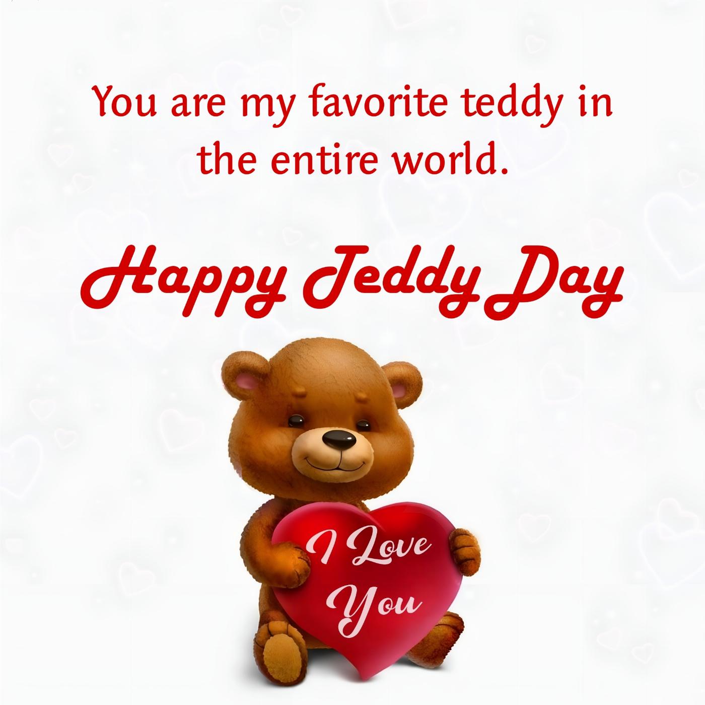 You are my favorite teddy in the entire world