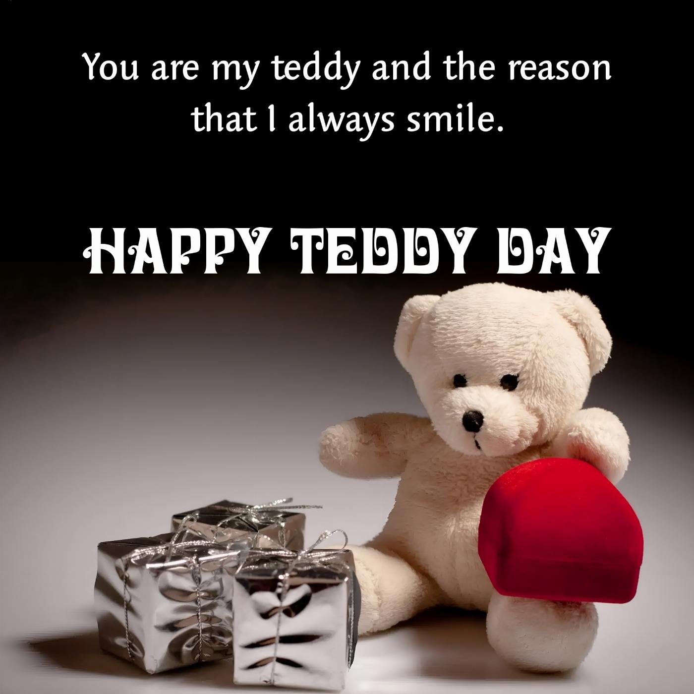 You are my teddy and the reason that I always smile