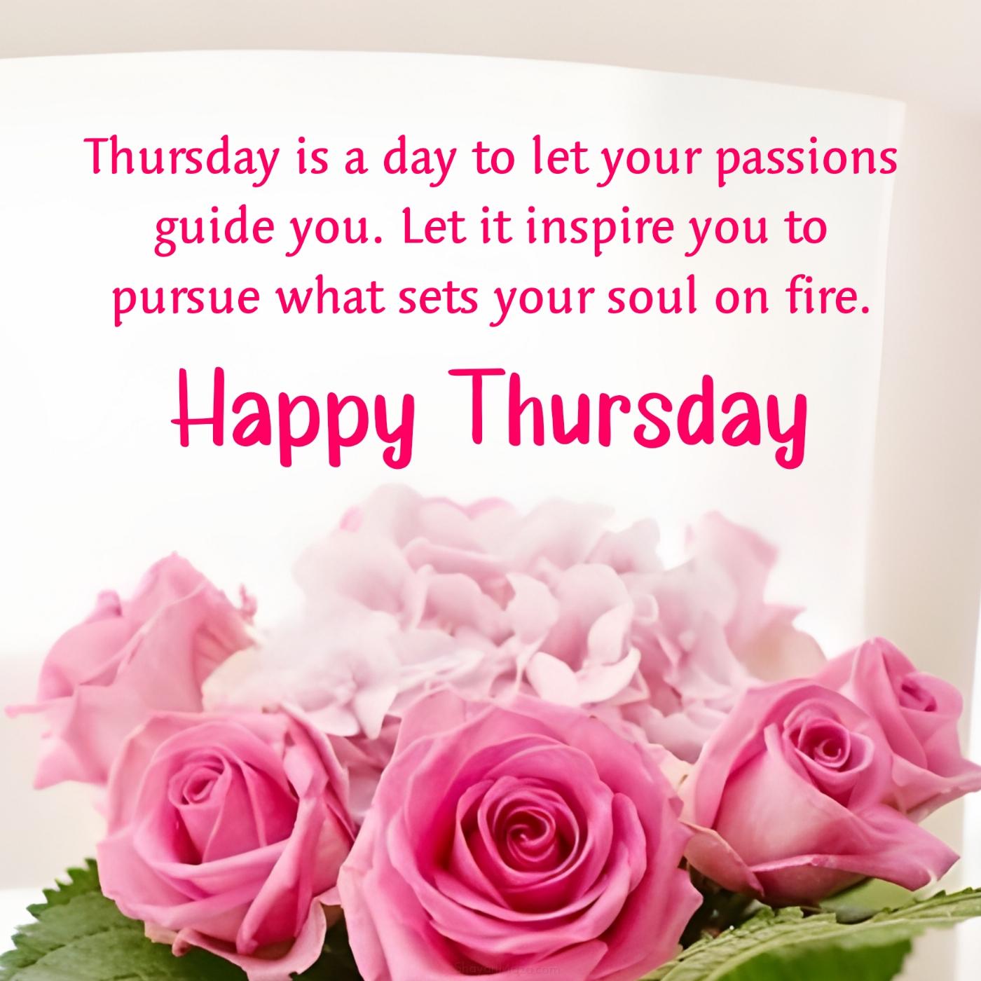 Thursday is a day to let your passions guide you
