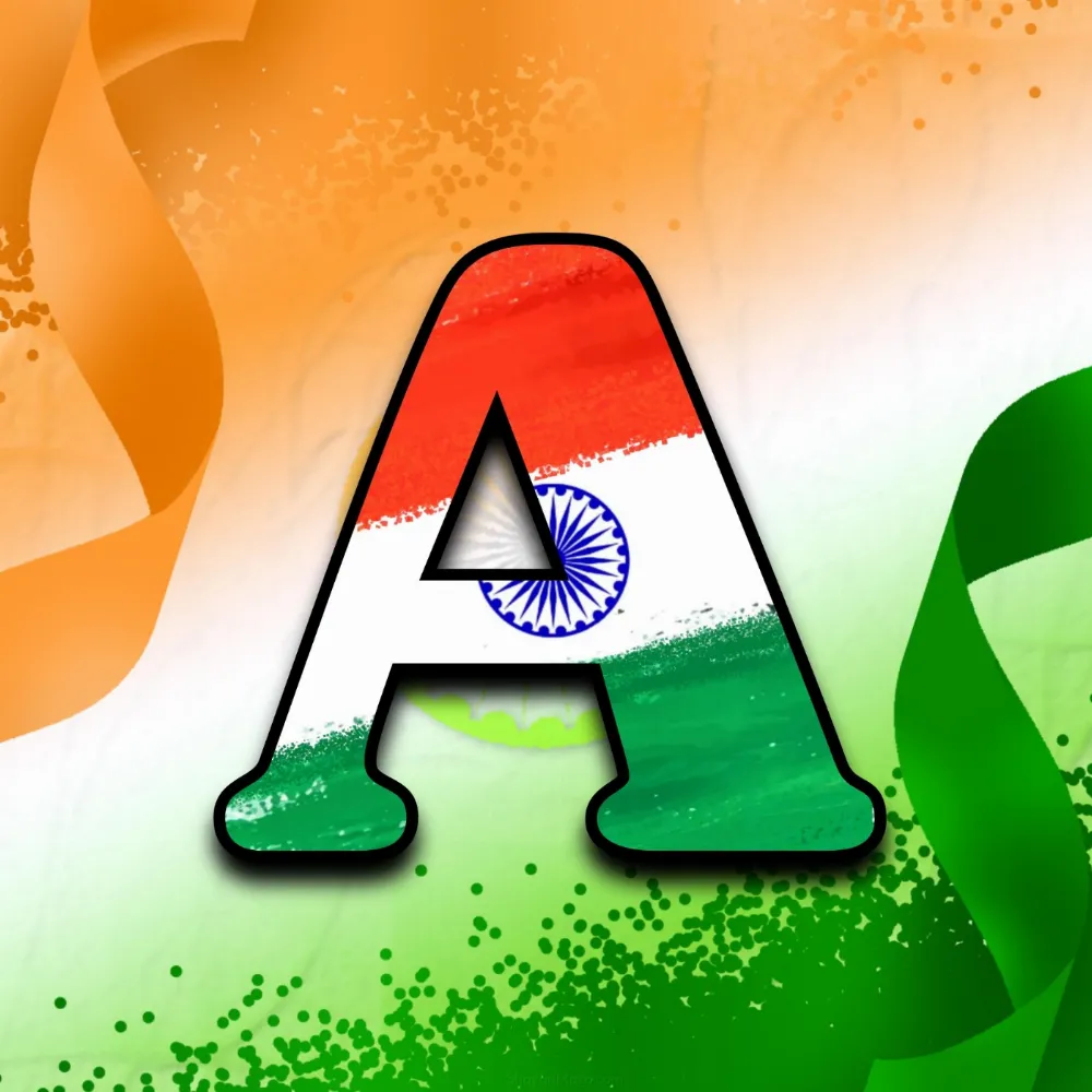 A Indian Flag Alphabet