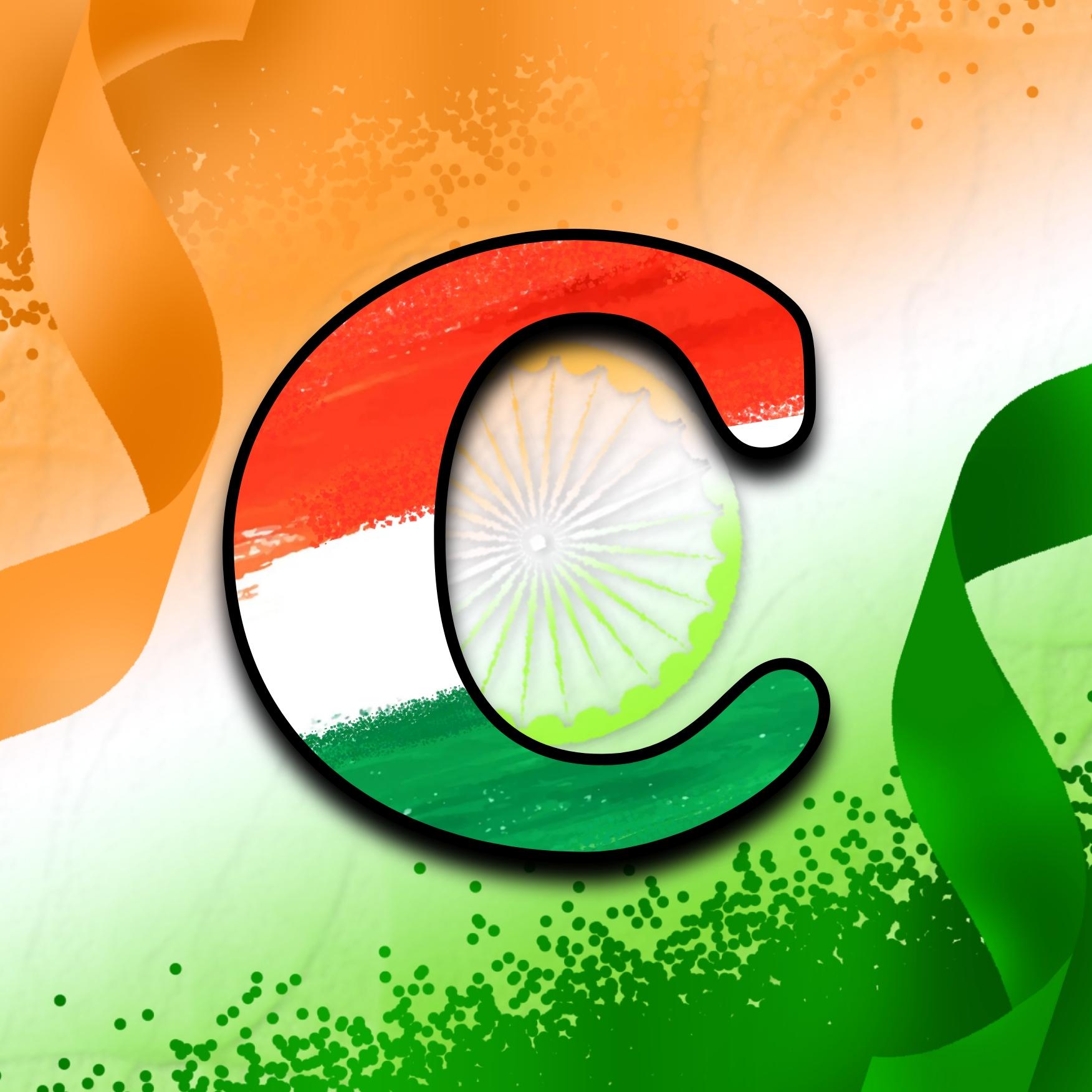 C Indian Flag Alphabet